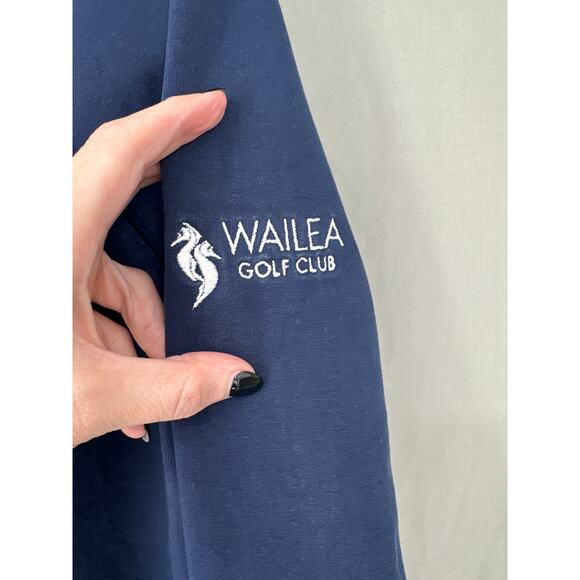 Ame Lulu Sweatshirt Womens Small Navy Blue Golf Embroidered Pullover Wailea - Picture 5 of 7